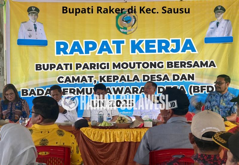 Bupati Erwin Pimpin Rakor di Sausu-Balinggi, Serahkan Santunan Rp194,5 Juta dan Dorong Koperasi Desa