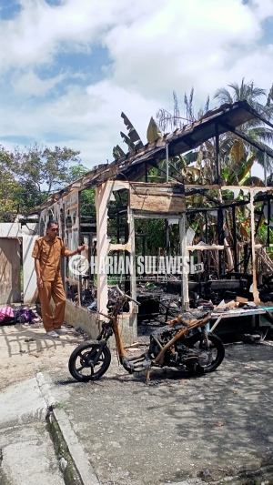 Satu Rumah Warga Desa Donggulu Selatan, Kasimbar Dilalap Sijago Merah Tadi Malam