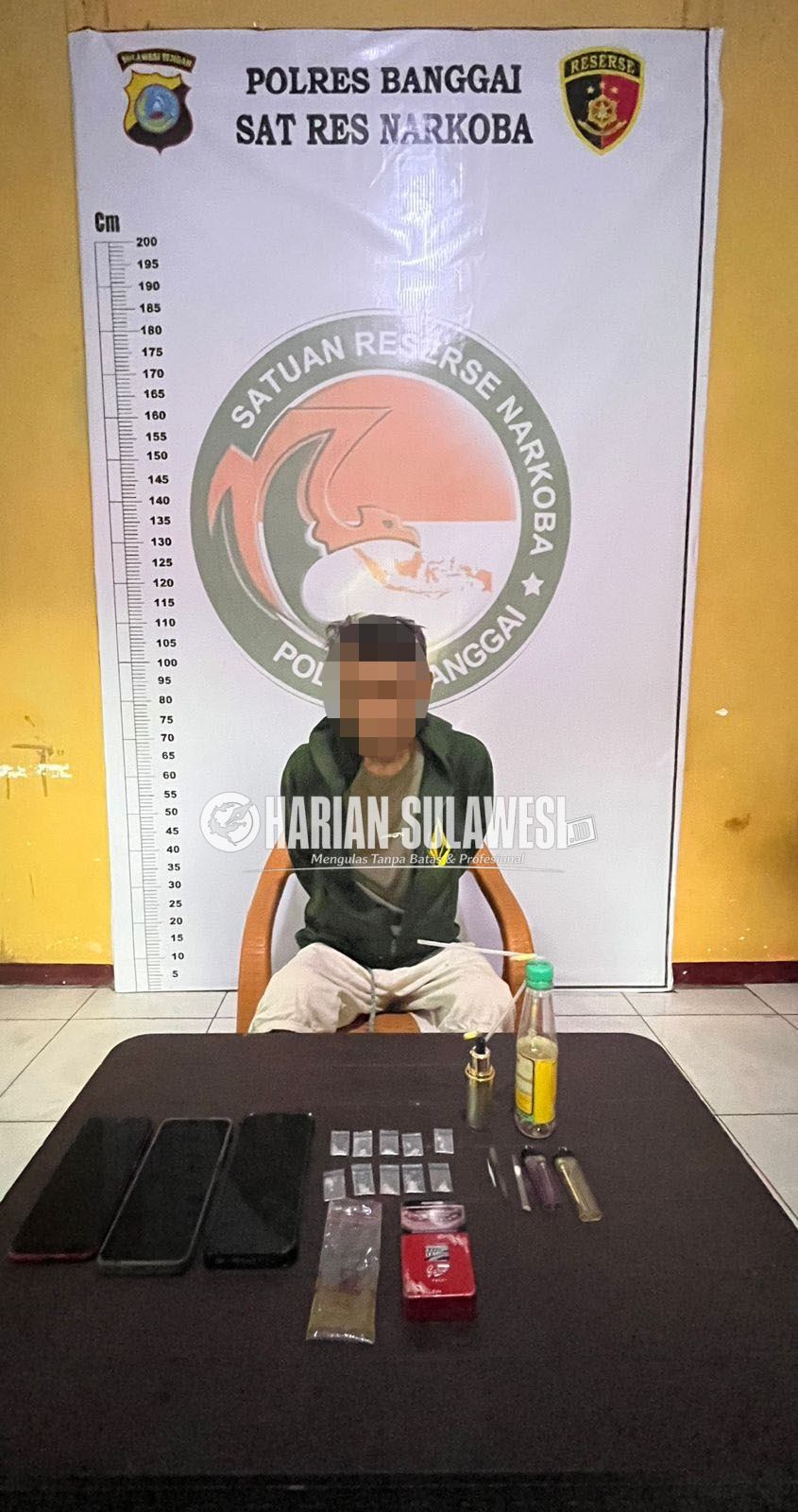 Amankan Sabu di TKP, Pria Paruh Baya Diringkus Satnarkoba Polres Banggai