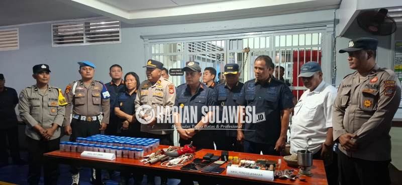 Sidak Gabungan di Lapas Parigi Temukan HP hingga Sajam Rakitan, 12 Narapidana Positif Narkoba