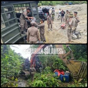Tambang Emas Ilegal di Ampibabo Disergap, Penambang Lempari Petugas dengan Batu