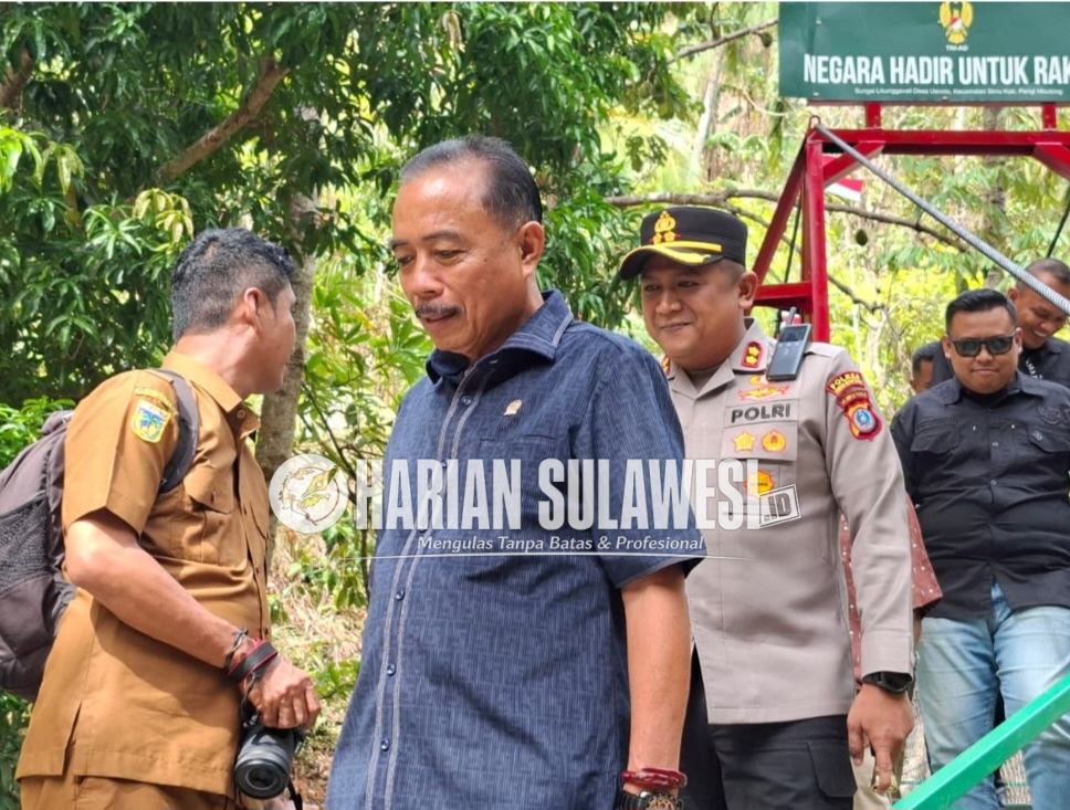 Ketua DPRD Parigi Moutong Hadiri Launching Nasional Jembatan Garuda di Siniu