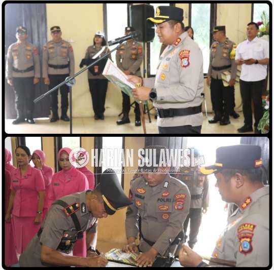 Kapolres Parimo Pimpin Sertijab Sejumlah Pejabat Strategis, Tekankan Pelayanan Humanis