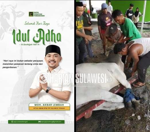 Idul Adha Jadi Momentum Solidaritas, PPP Sulteng Tebar Daging Kurban untuk Warga
