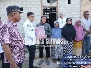 Bupati Erwin Burase Kunjungi Warga Terdampak Gempa di Desa Torue, TNI Lakukan Pemantauan