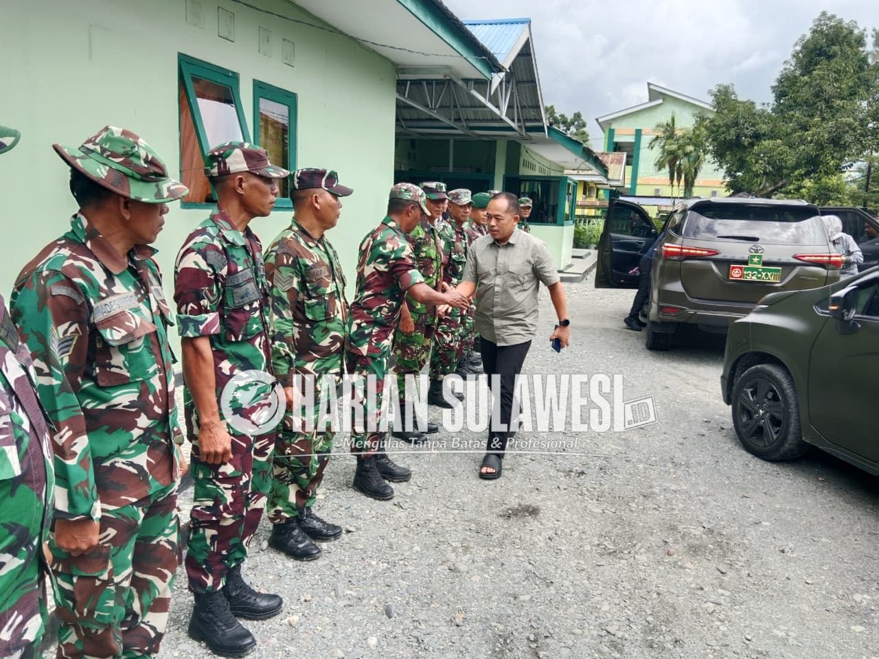 Danrem 132/Tadulako Transit di Koramil Sausu Saat Kunjungan Kerja ke Morowali