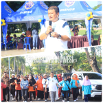 Wabup Abdul Sahid Buka Jalan Sehat dan Senam Bersama Peringati Hari Lansia