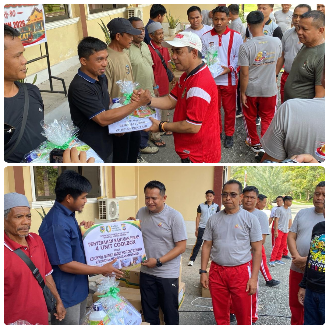 Hari Bhayangkara, Polres Parimo Salurkan Bantuan Alsintan, Wujud Nyata Dukungan Ketahanan Pangan
