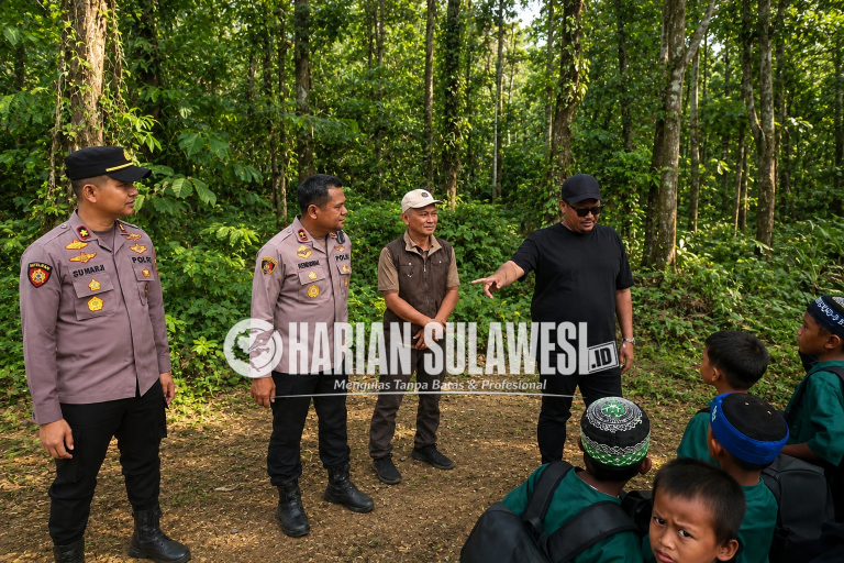 Kapolres Parimo Dampingi Wakil Ketua MPR Tinjau SD Terpencil di Tinombo