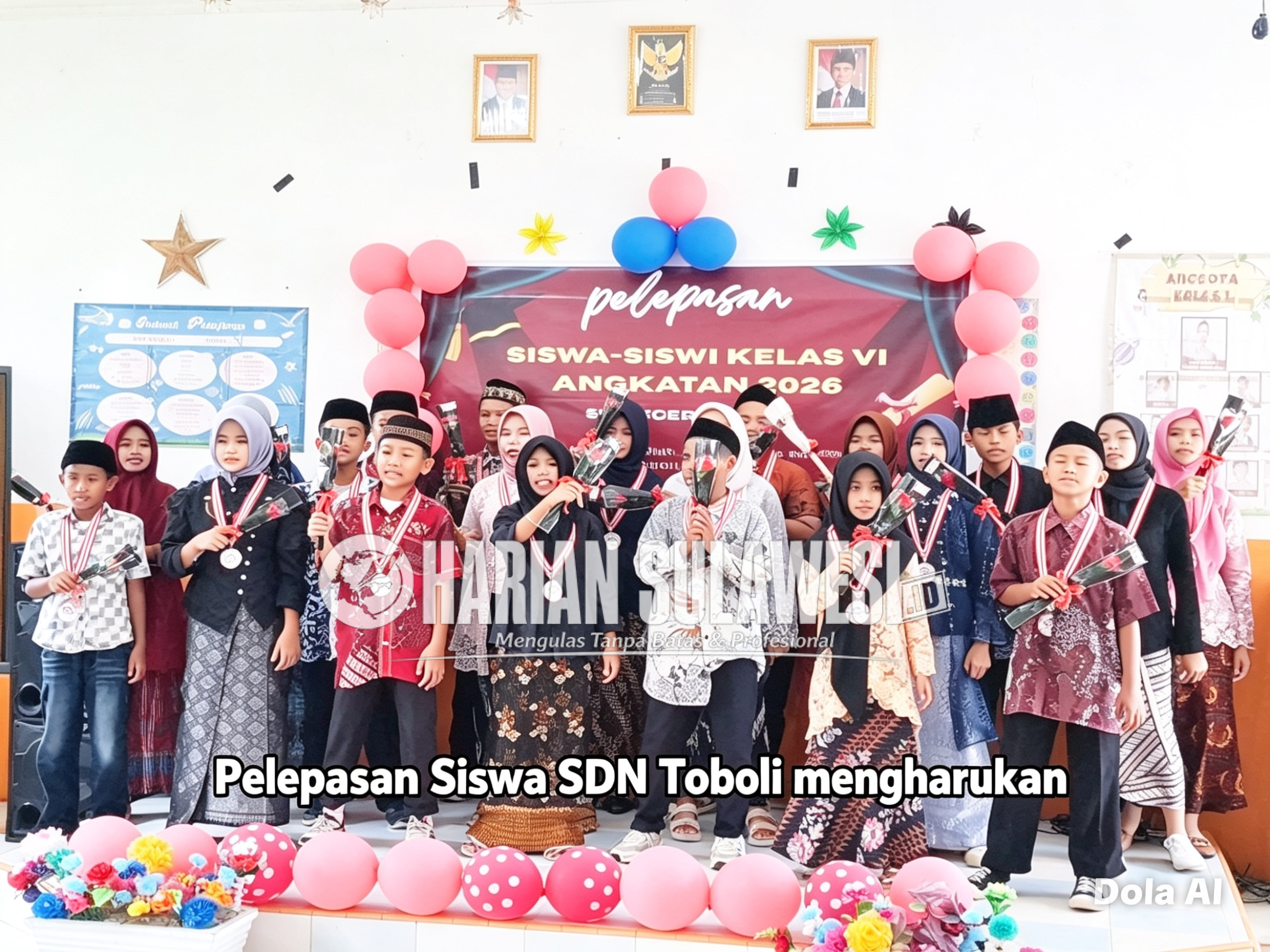 Mengharukan..!SDN Toboli Lepas 21 Siswa Kelas VI Tahun Ajaran 2025/2026