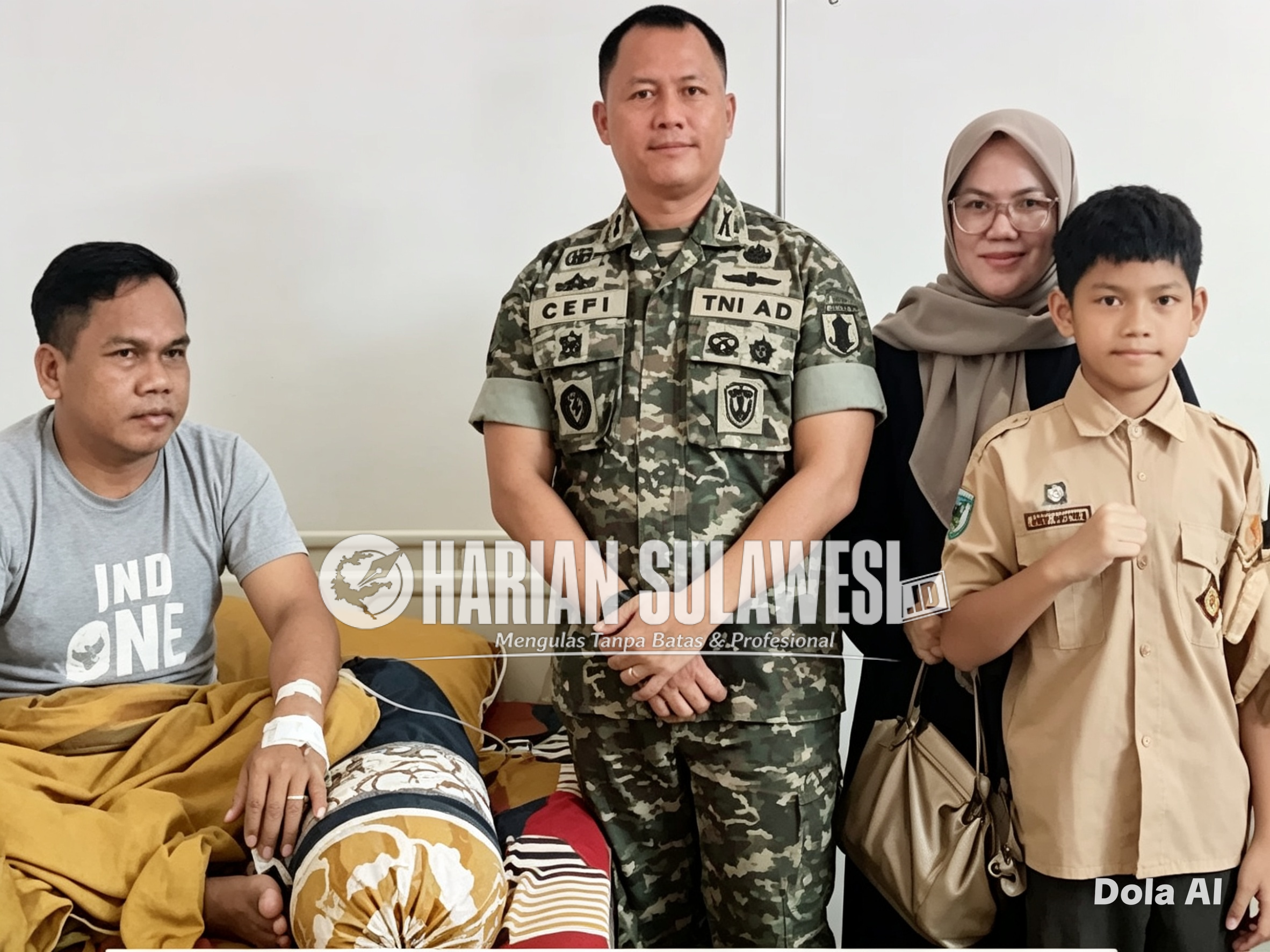 Kunjungi Anggota Sakit, Dandim 1308/LB Beri Dukungan Moril