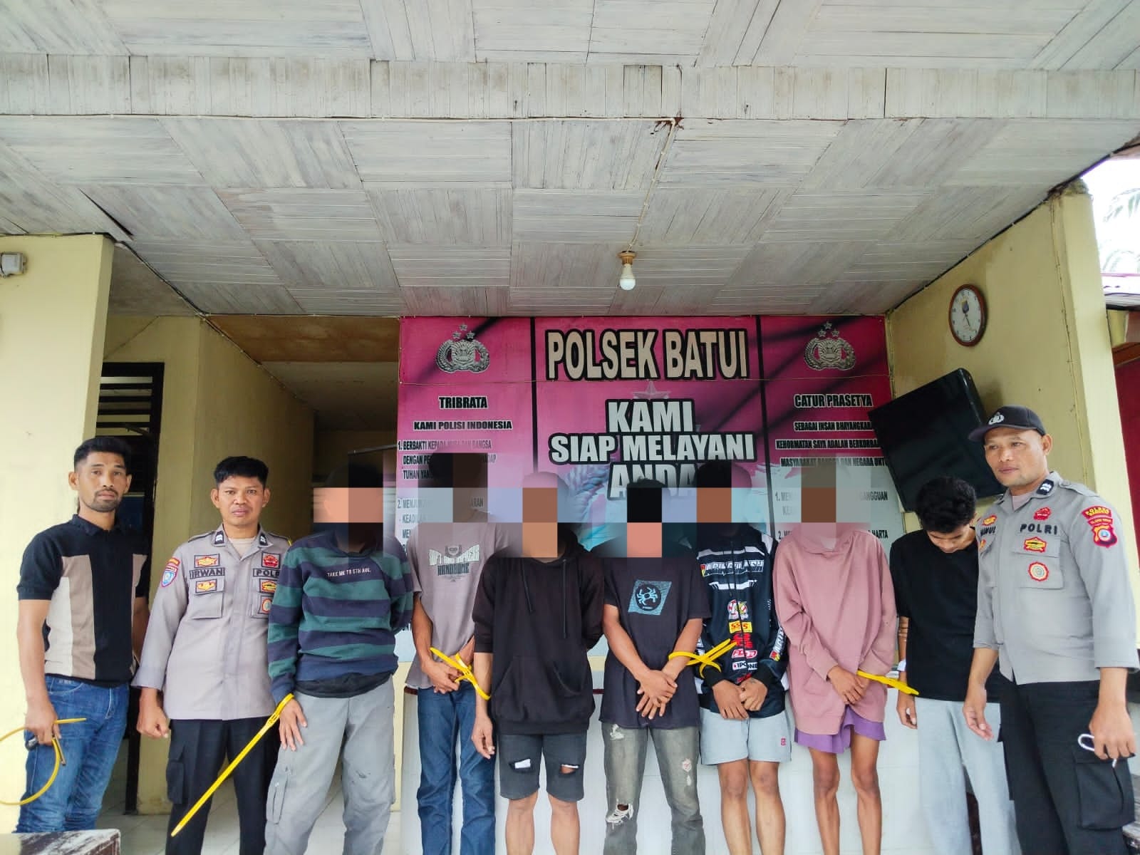 Tujuh Pelaku Pencurian Material Bahan Bangunan di Batui Dibekuk Polisi