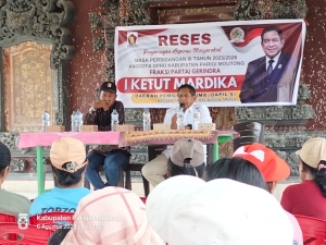 Reses di Balinggi Jati, Ketut Mardika Kawal Prioritas Normalisasi Sungai dan Alat Pertanian