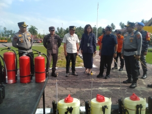 Kesiapsiagaan Bersama Cegah Karhutla: Pemkab Parimo Gelar Apel Pasukan dan Cek Peralatan