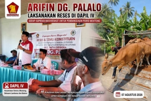 Politisi Gerindra Arifin Dg Palalo Melakukan Reses Sekaligus Tunaikan Janji Kepada Konstituennya