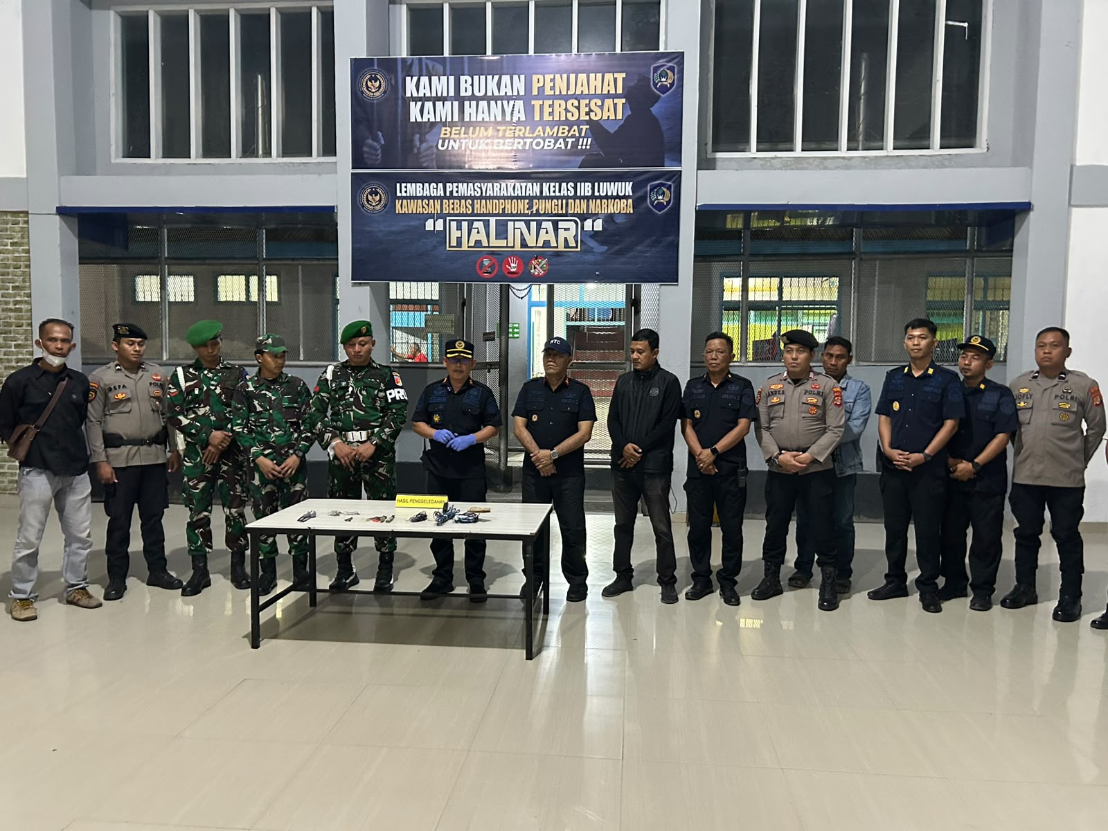 Razia Lapas Luwuk, Hasil Tes Urine 25 Warga Binaan Negatif 