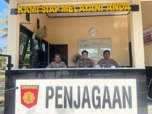 Jaga Pelayanan 24 Jam, Samapta Polres Touna Gelar Penjagaan Mako   
