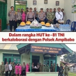 Sambut HUT ke-81 TNI, Polsek Ampibabo Perkuat Sinergitas dengan Koramil