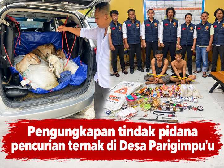 Dikejar Resmob, Dua Terduga Pelaku Curat dan Curi Kambing Dibekuk di Parigimpuu